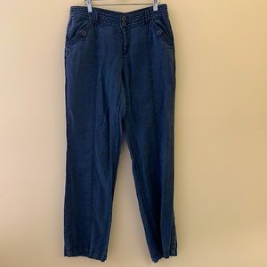 Navy Blue Linen Pants